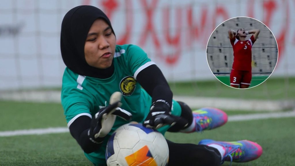 Aksi ‘Spiderman’ Azurin Mazlan Buat Pemain Palestin Menjerit Atas Padang